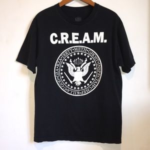 rare vintage Wu-Tang Clan C.R.E.A.M. Men’s Large Black T-Shirt Tee